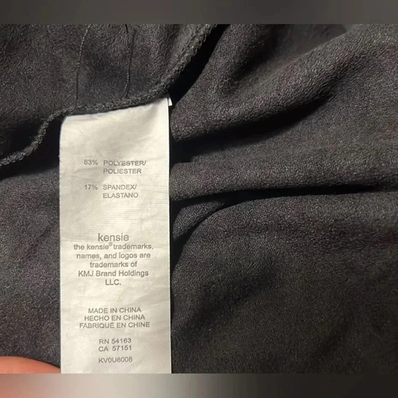 KENSIE WOMEN'S SKIRT US SMALL S BLACK STRETCH SUEDE SIDE LACE UP - Picture 6 of 8